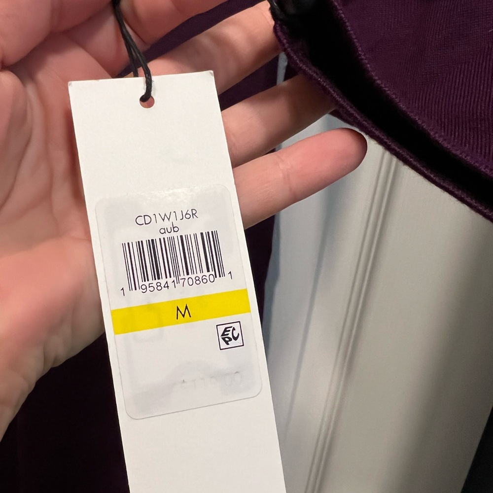 NWT Calvin Klein Sweater Dress size M Purple ruched lovely! - Picture 2 of 7